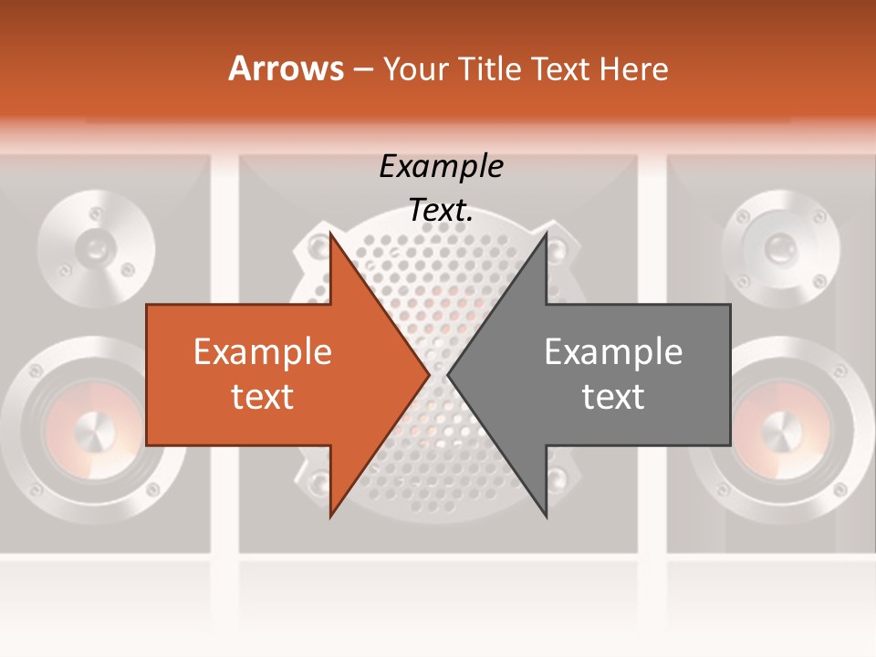 A Set Of Speakers On A White Background PowerPoint Template