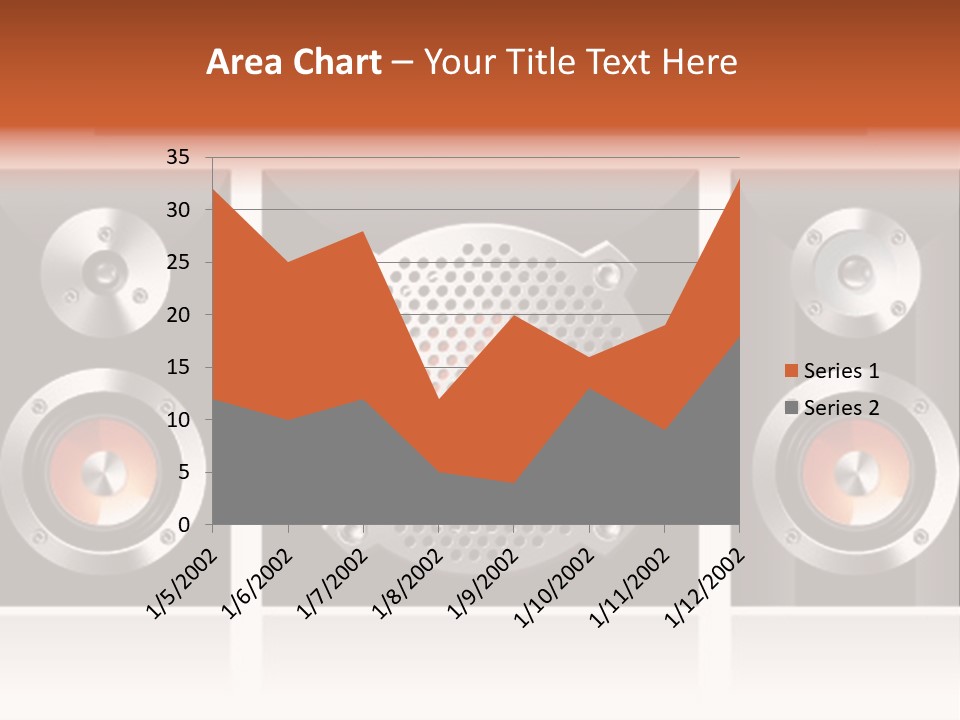 A Set Of Speakers On A White Background PowerPoint Template