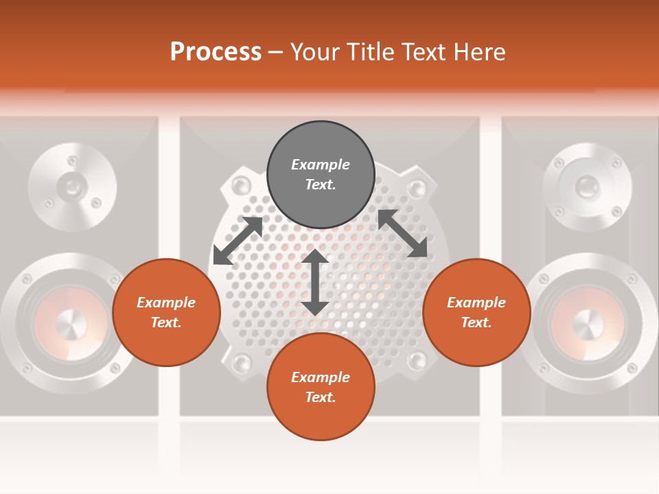 A Set Of Speakers On A White Background PowerPoint Template
