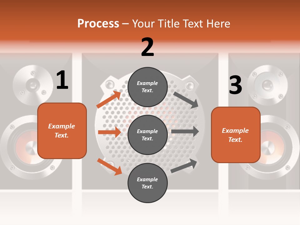 A Set Of Speakers On A White Background PowerPoint Template