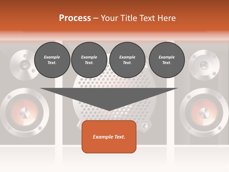 A Set Of Speakers On A White Background PowerPoint Template