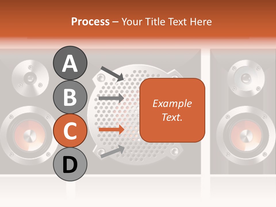 A Set Of Speakers On A White Background PowerPoint Template