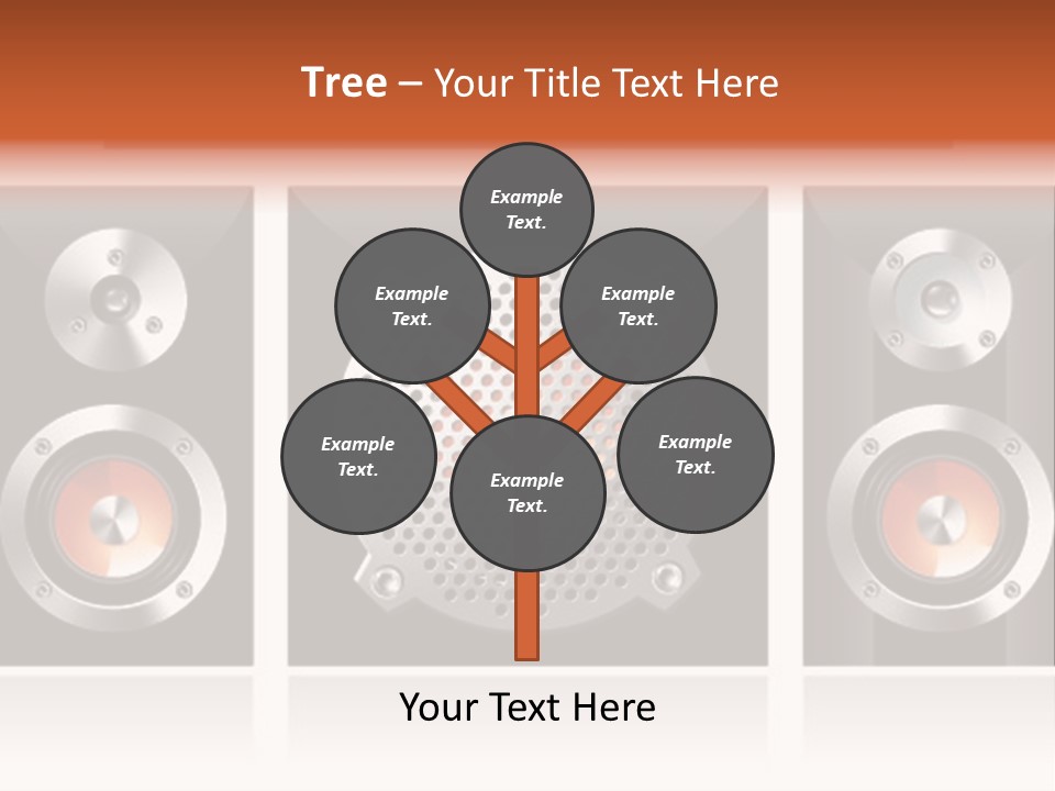 A Set Of Speakers On A White Background PowerPoint Template