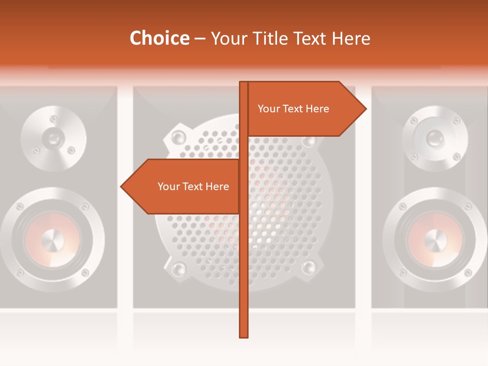 A Set Of Speakers On A White Background PowerPoint Template