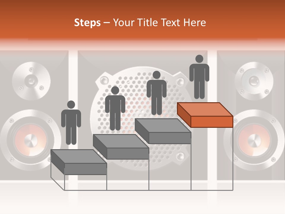 A Set Of Speakers On A White Background PowerPoint Template