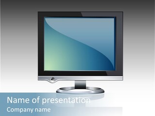 Computer Monitor Flat Monitor PowerPoint Template