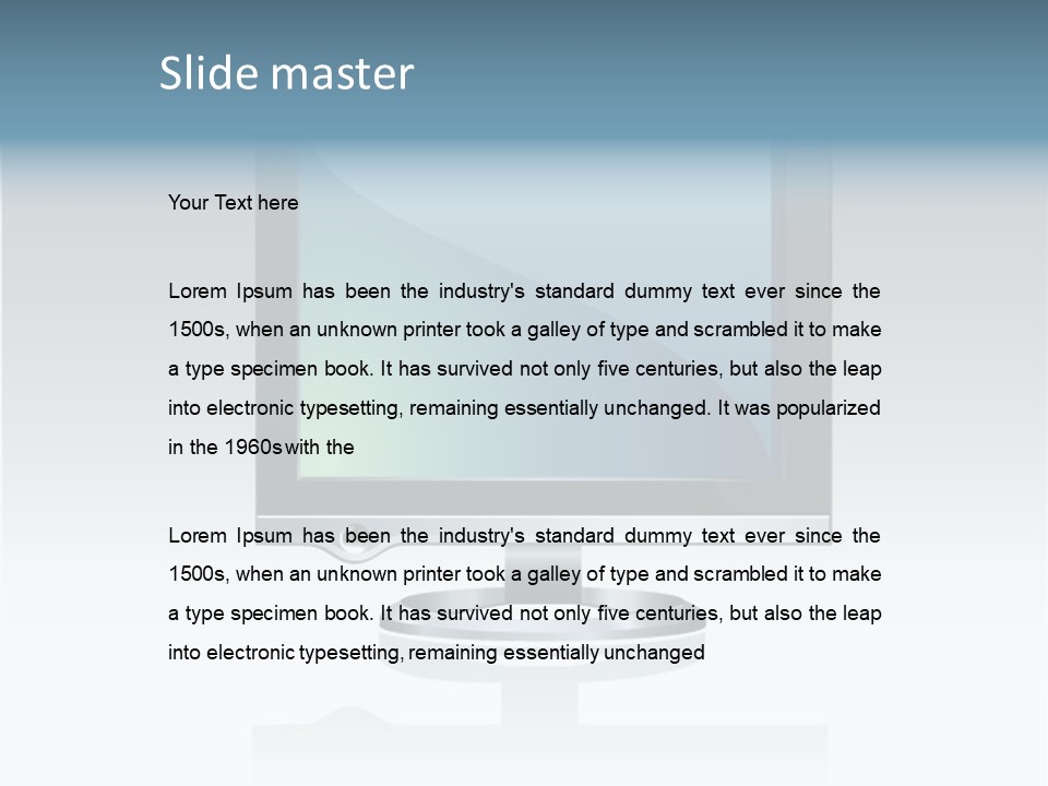 Computer Monitor Flat Monitor PowerPoint Template