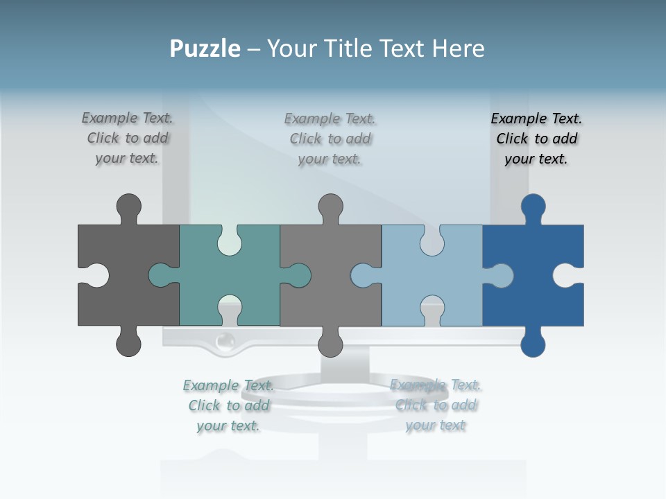Computer Monitor Flat Monitor PowerPoint Template
