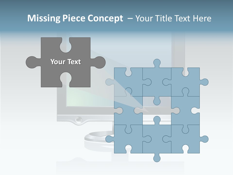 Computer Monitor Flat Monitor PowerPoint Template
