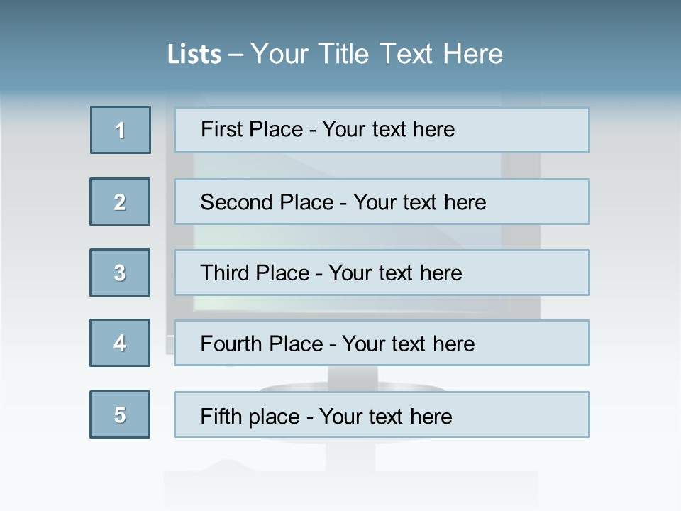 Computer Monitor Flat Monitor PowerPoint Template
