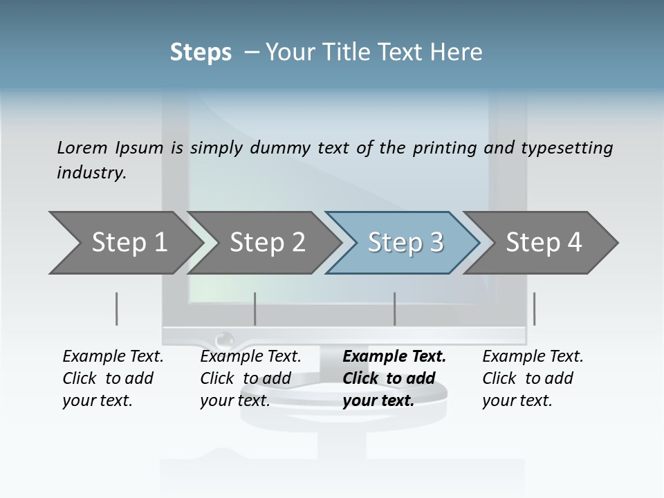 Computer Monitor Flat Monitor PowerPoint Template