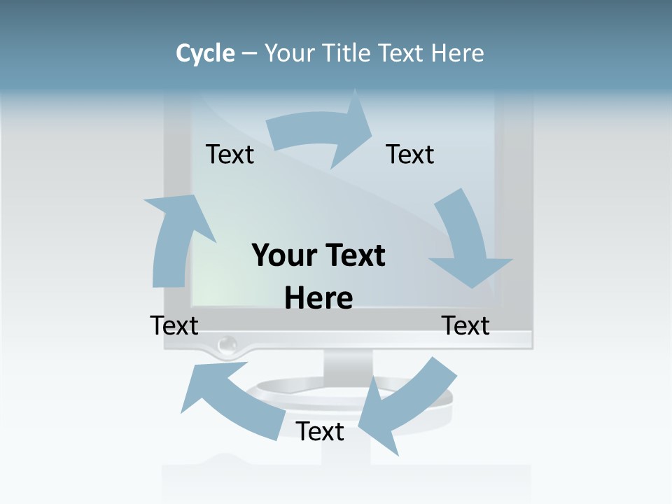 Computer Monitor Flat Monitor PowerPoint Template