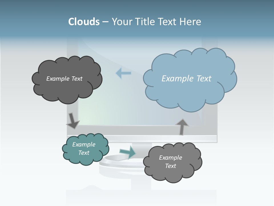 Computer Monitor Flat Monitor PowerPoint Template
