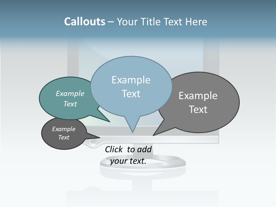Computer Monitor Flat Monitor PowerPoint Template