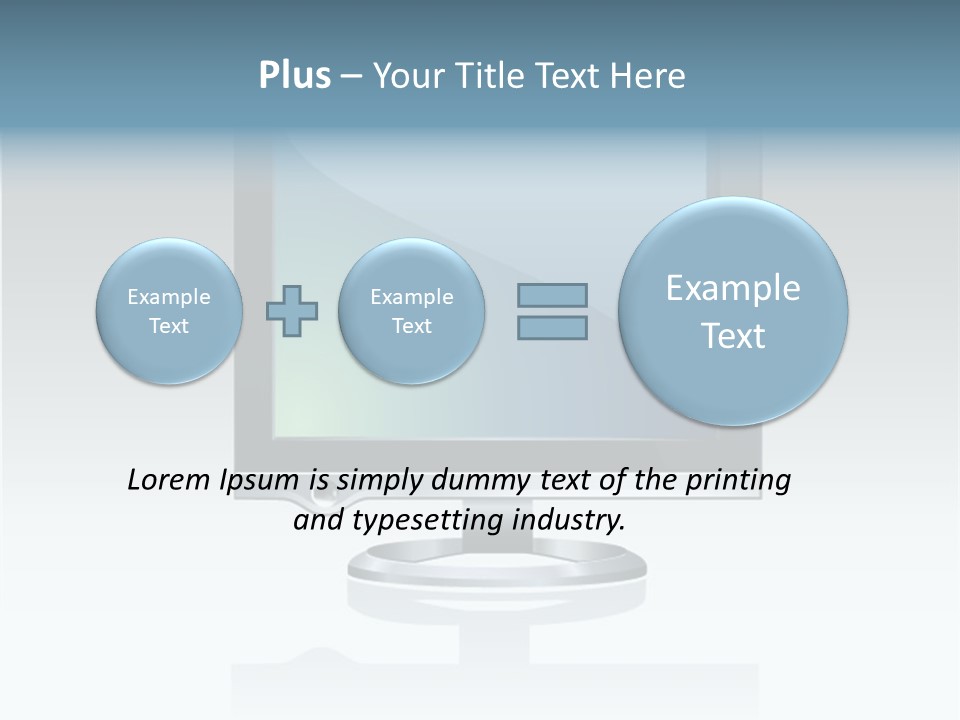 Computer Monitor Flat Monitor PowerPoint Template
