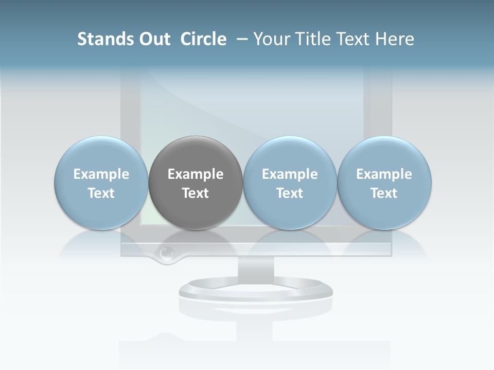 Computer Monitor Flat Monitor PowerPoint Template