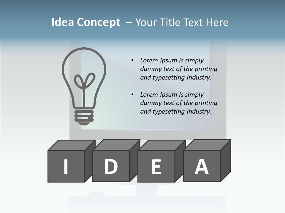 Computer Monitor Flat Monitor PowerPoint Template