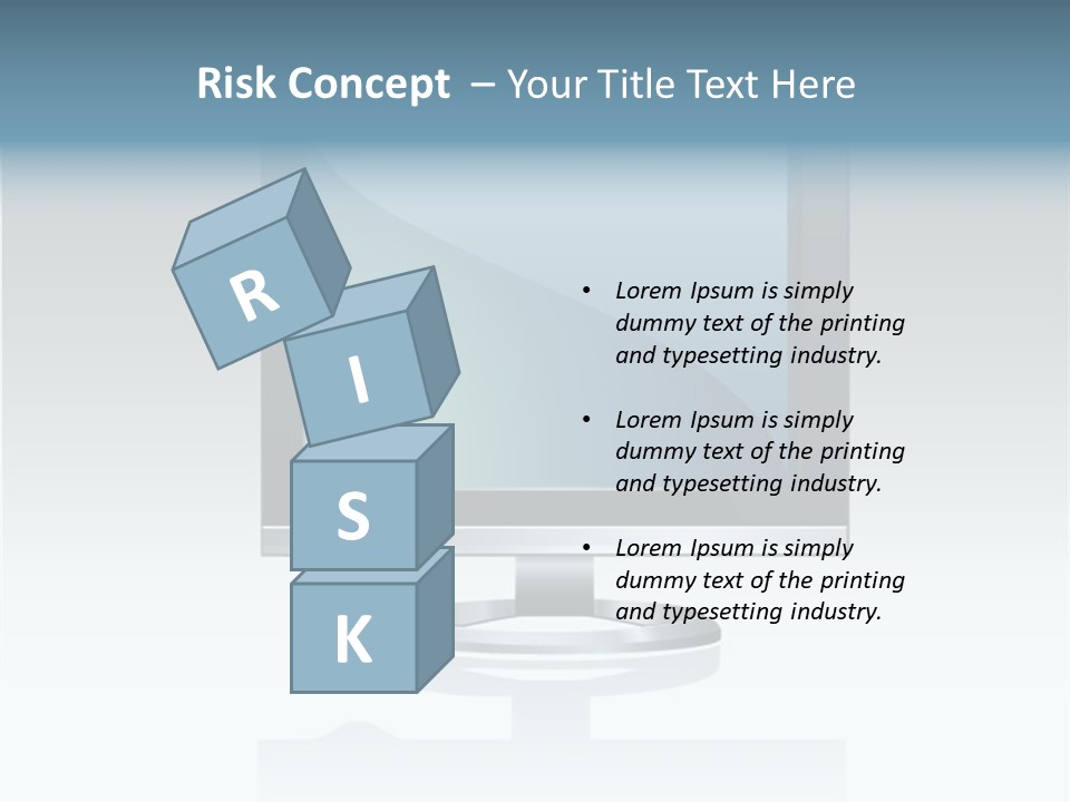 Computer Monitor Flat Monitor PowerPoint Template