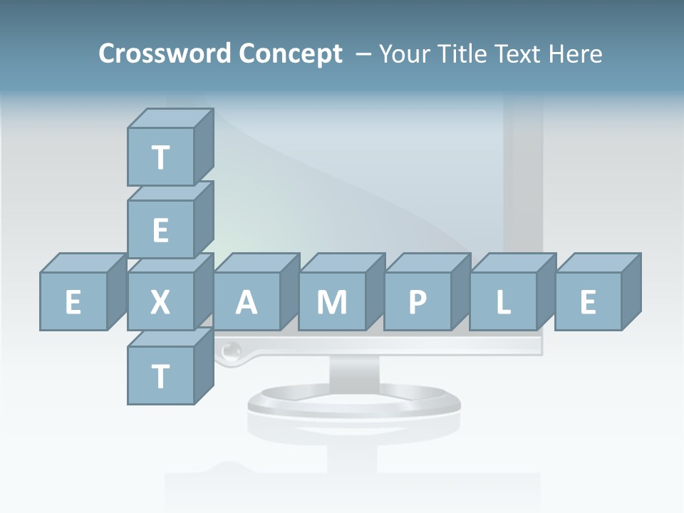 Computer Monitor Flat Monitor PowerPoint Template