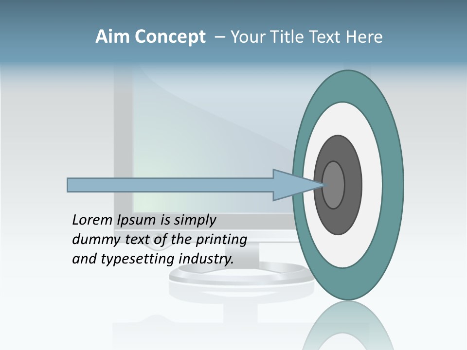 Computer Monitor Flat Monitor PowerPoint Template