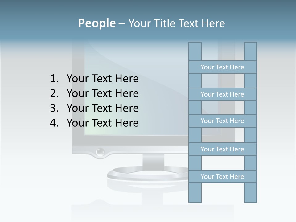 Computer Monitor Flat Monitor PowerPoint Template