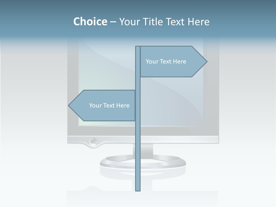 Computer Monitor Flat Monitor PowerPoint Template