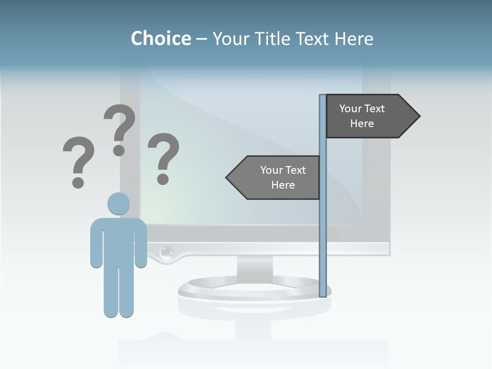Computer Monitor Flat Monitor PowerPoint Template