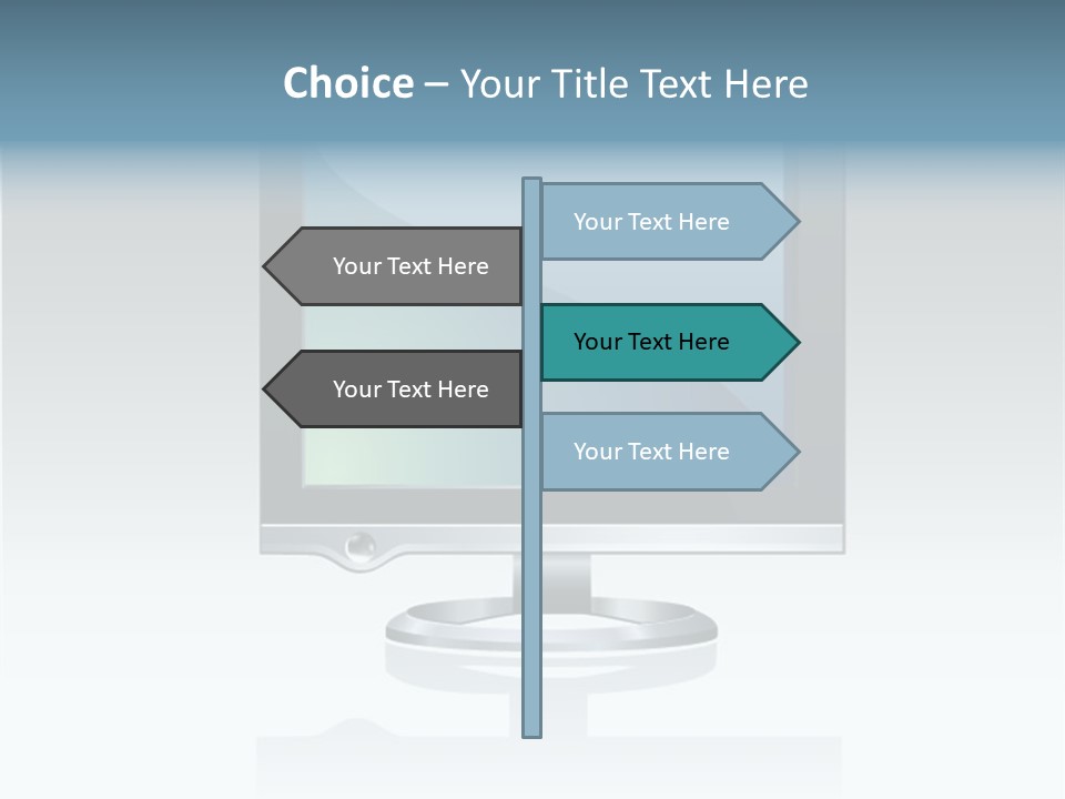 Computer Monitor Flat Monitor PowerPoint Template