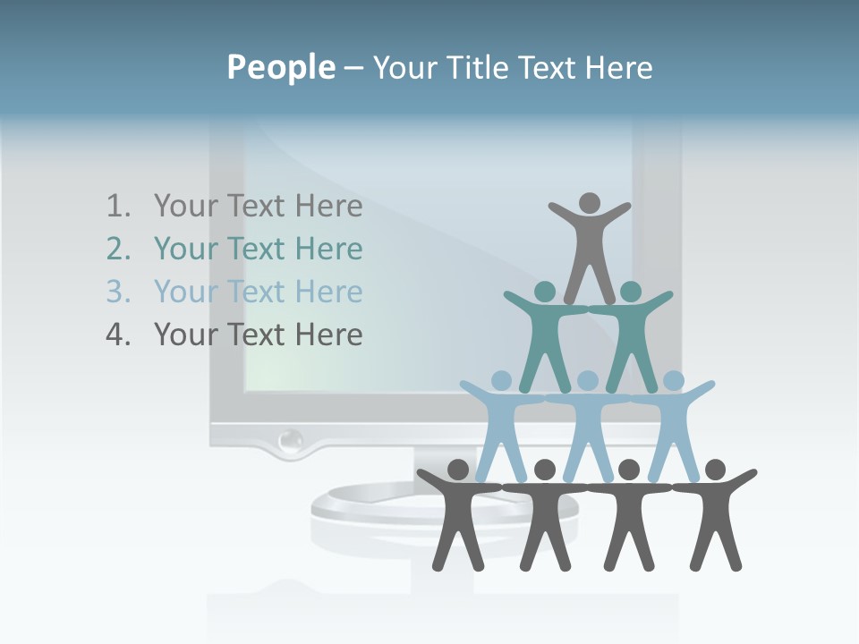 Computer Monitor Flat Monitor PowerPoint Template