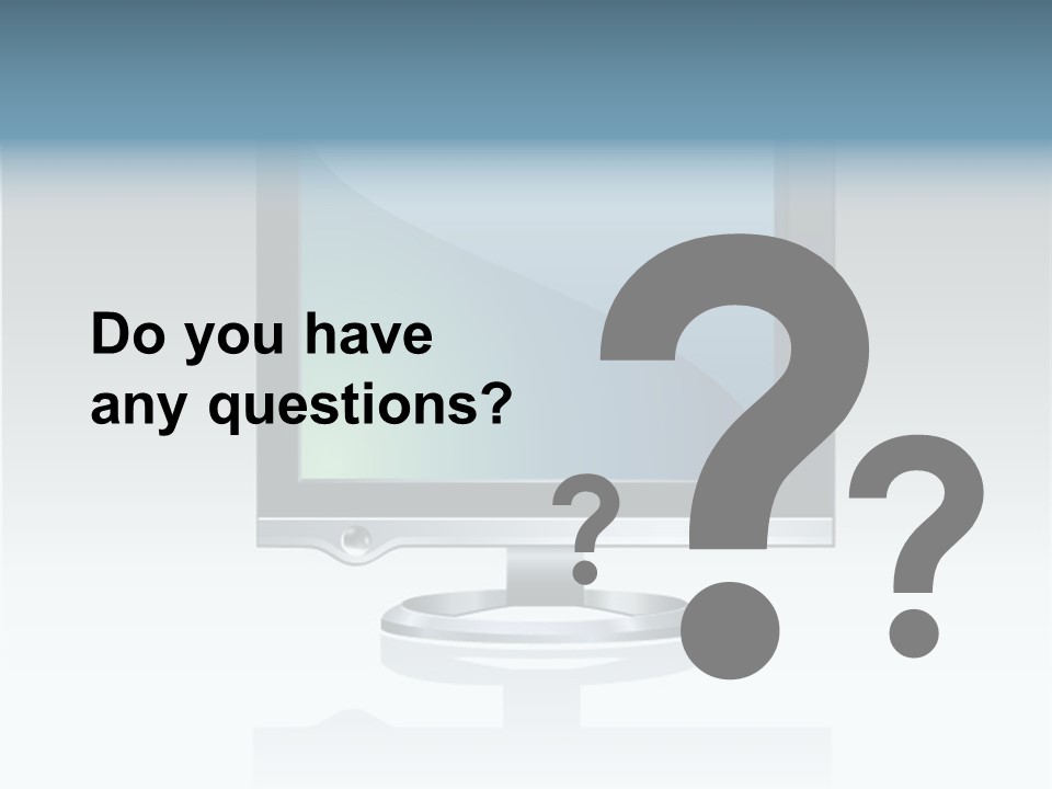 Computer Monitor Flat Monitor PowerPoint Template