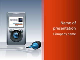 Stereo Music Track PowerPoint Template