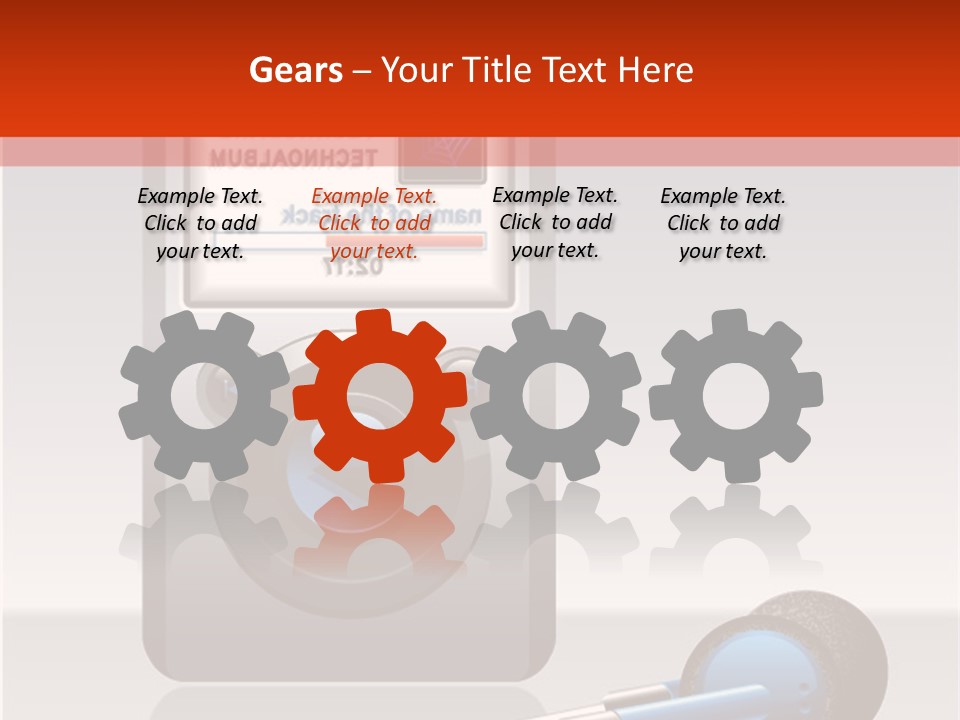 Stereo Music Track PowerPoint Template