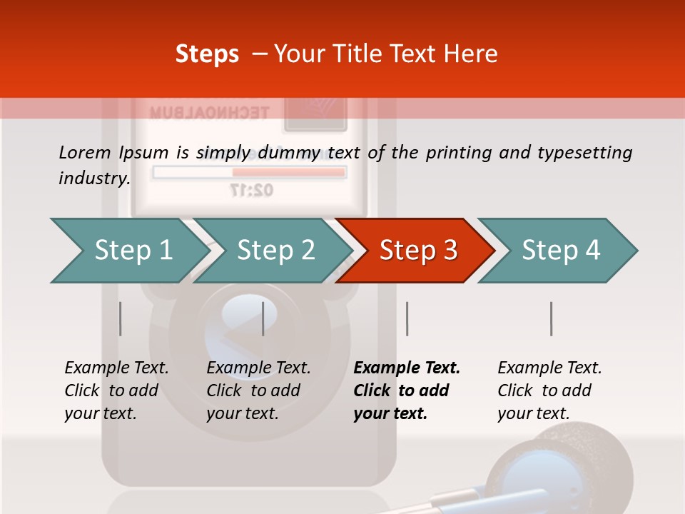 Stereo Music Track PowerPoint Template