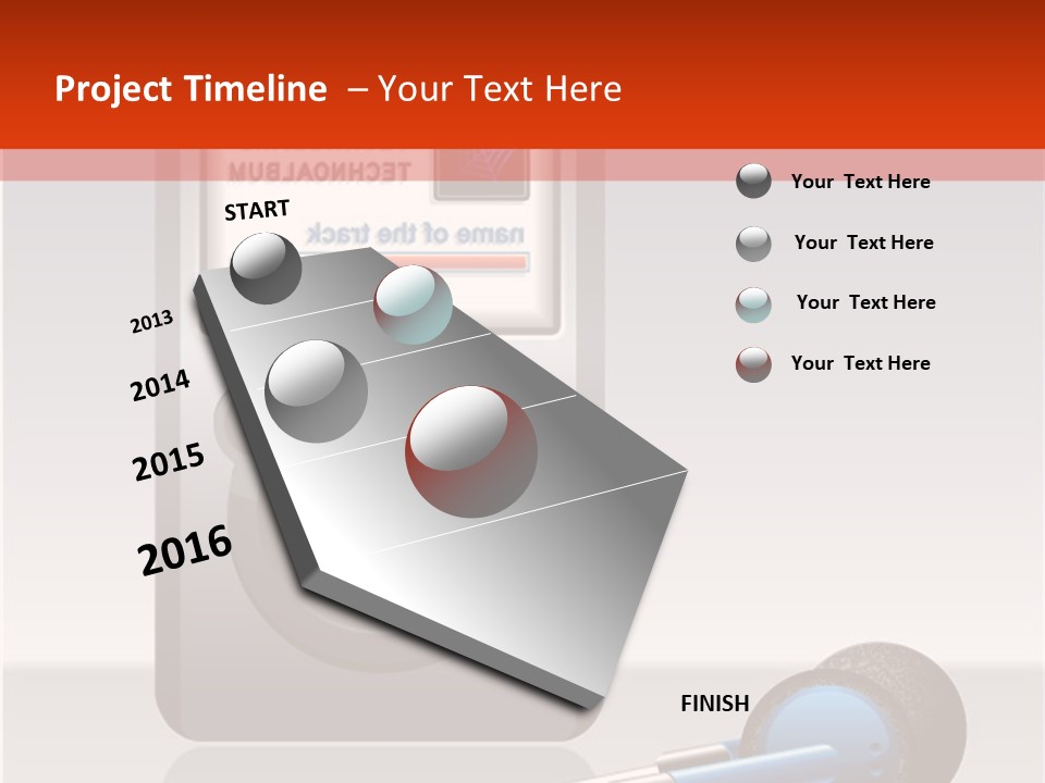 Stereo Music Track PowerPoint Template