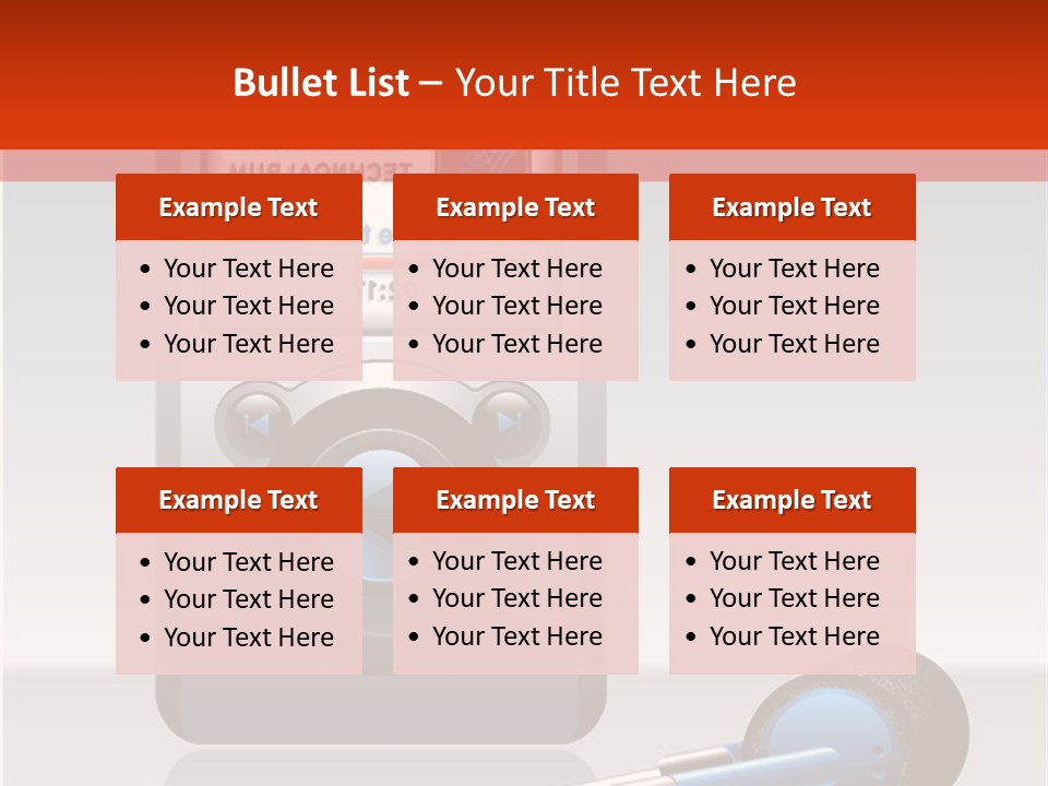 Stereo Music Track PowerPoint Template