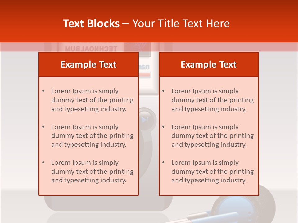 Stereo Music Track PowerPoint Template