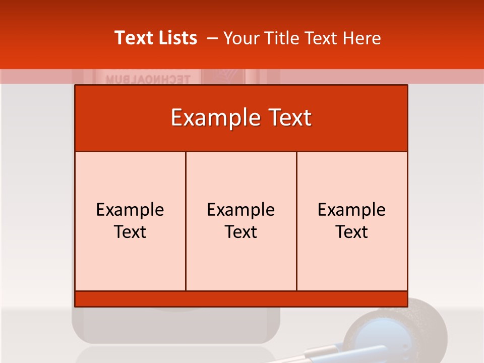 Stereo Music Track PowerPoint Template