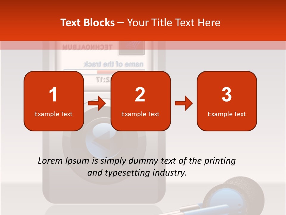 Stereo Music Track PowerPoint Template