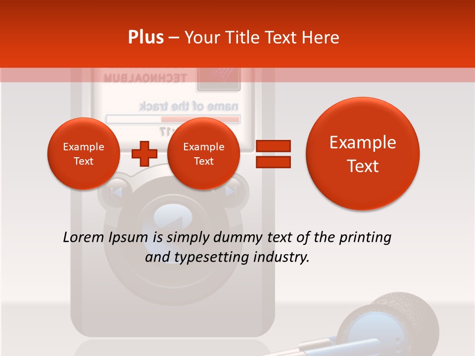 Stereo Music Track PowerPoint Template
