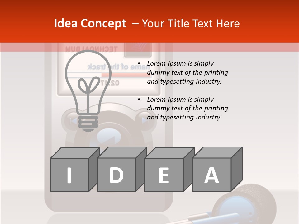 Stereo Music Track PowerPoint Template