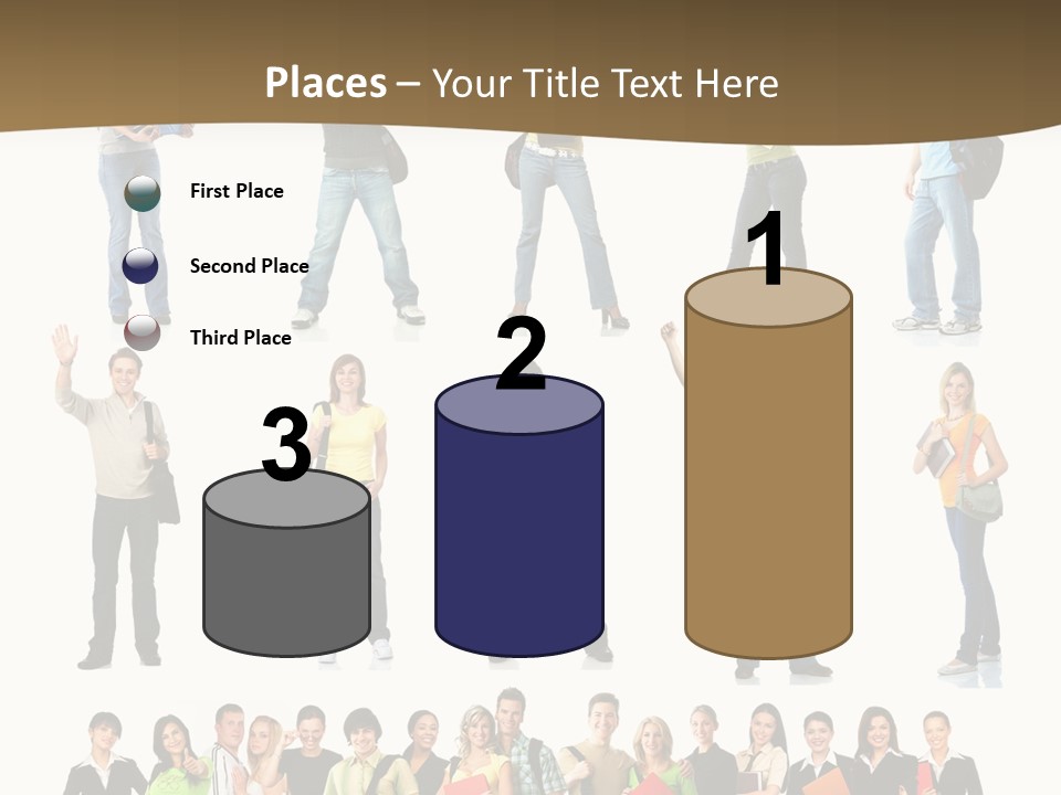 A Group Of People Standing In Different Poses PowerPoint Template