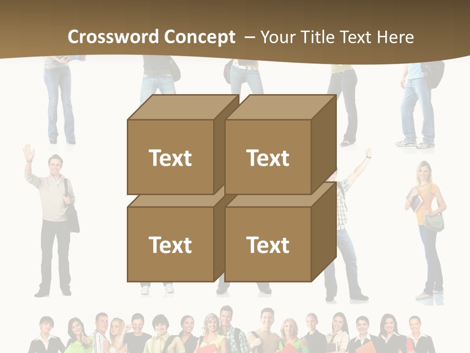 A Group Of People Standing In Different Poses PowerPoint Template