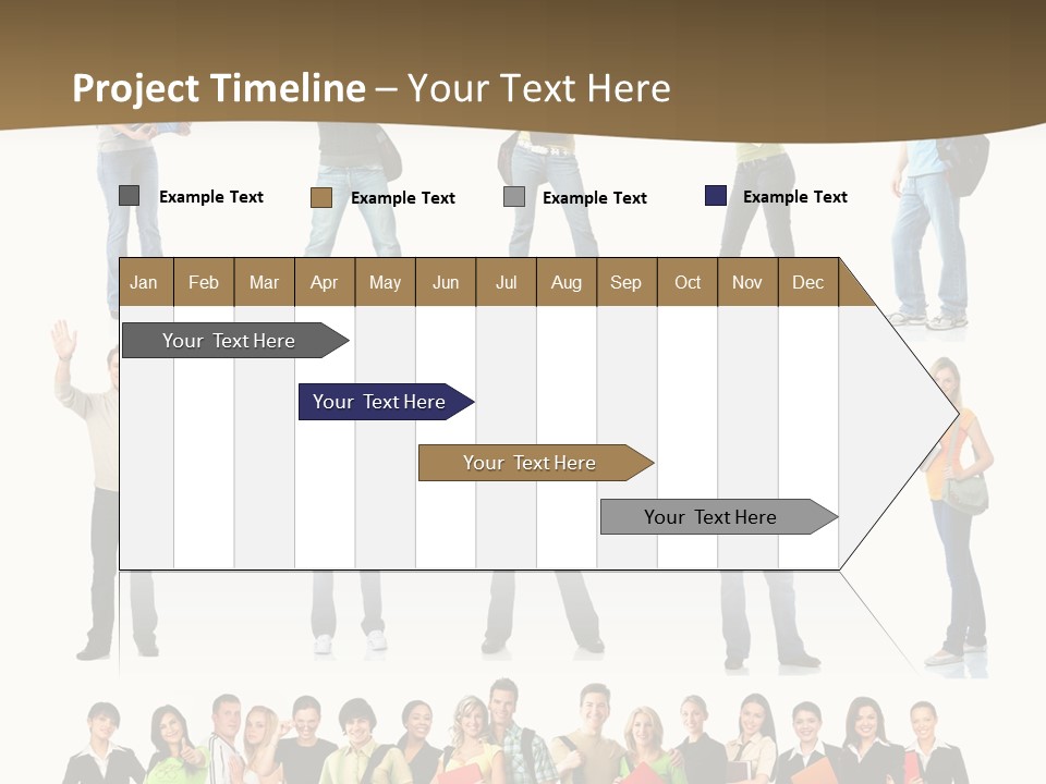 A Group Of People Standing In Different Poses PowerPoint Template