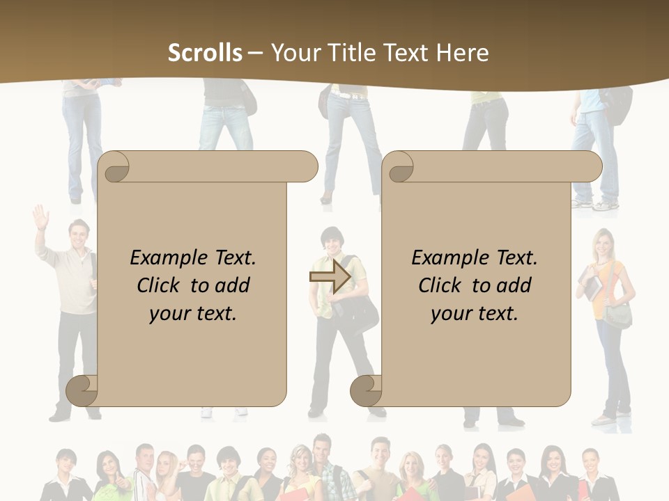 A Group Of People Standing In Different Poses PowerPoint Template