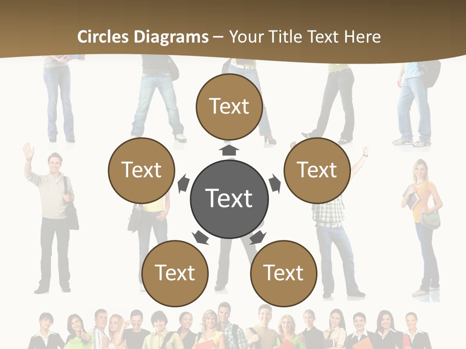 A Group Of People Standing In Different Poses PowerPoint Template