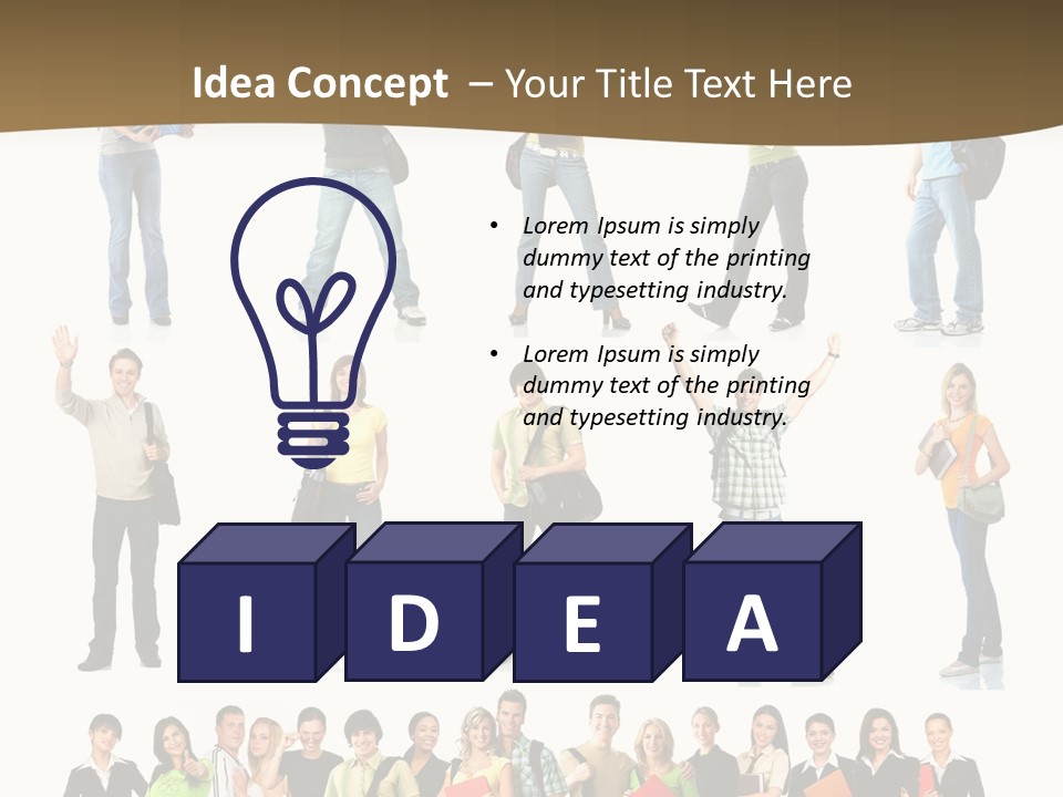 A Group Of People Standing In Different Poses PowerPoint Template