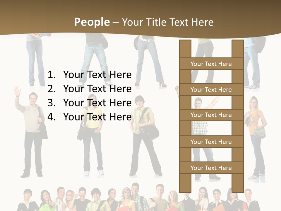 A Group Of People Standing In Different Poses PowerPoint Template