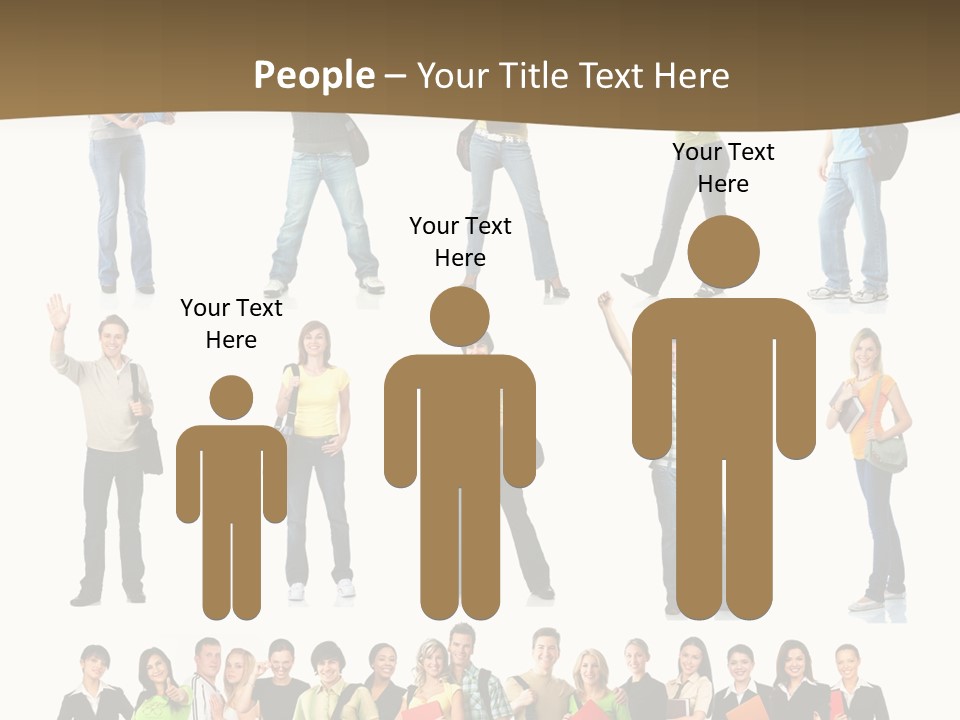 A Group Of People Standing In Different Poses PowerPoint Template