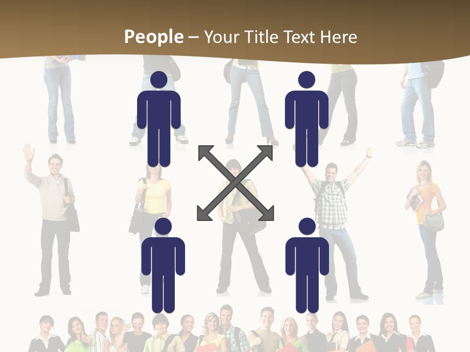 A Group Of People Standing In Different Poses PowerPoint Template