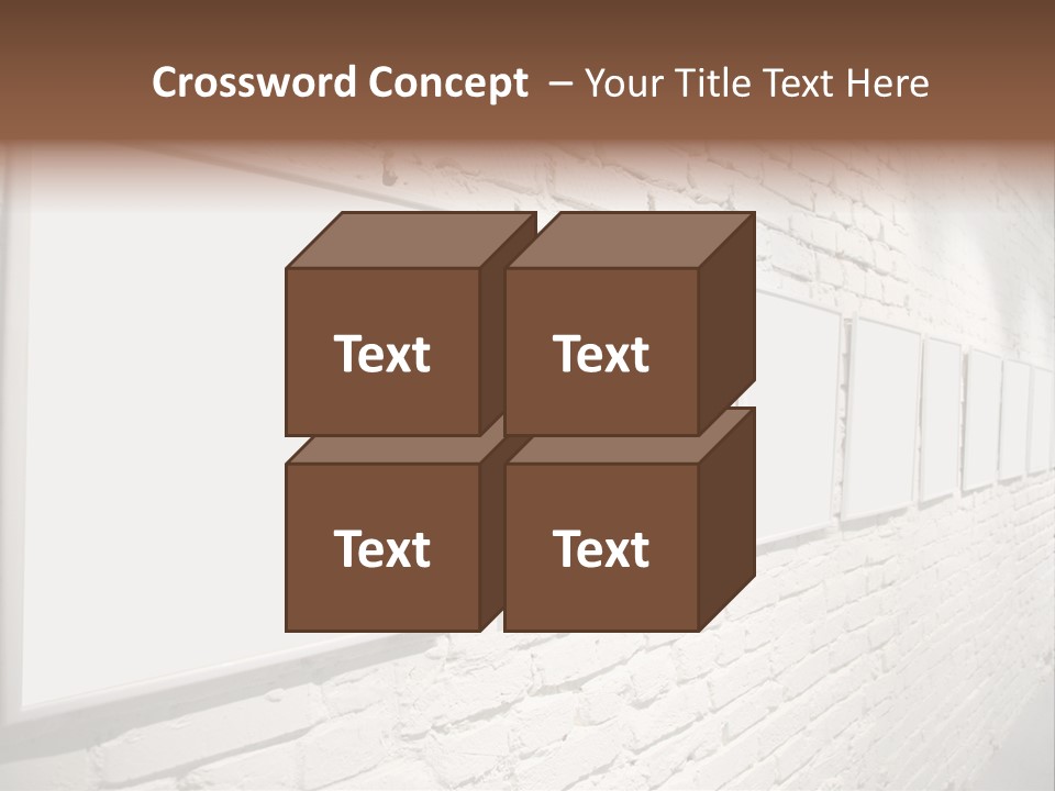 Indoors Cement Block PowerPoint Template